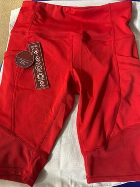 R.A.G. Missy Red Active Shorts with mesh bottom and side pockets - NWT - Size S